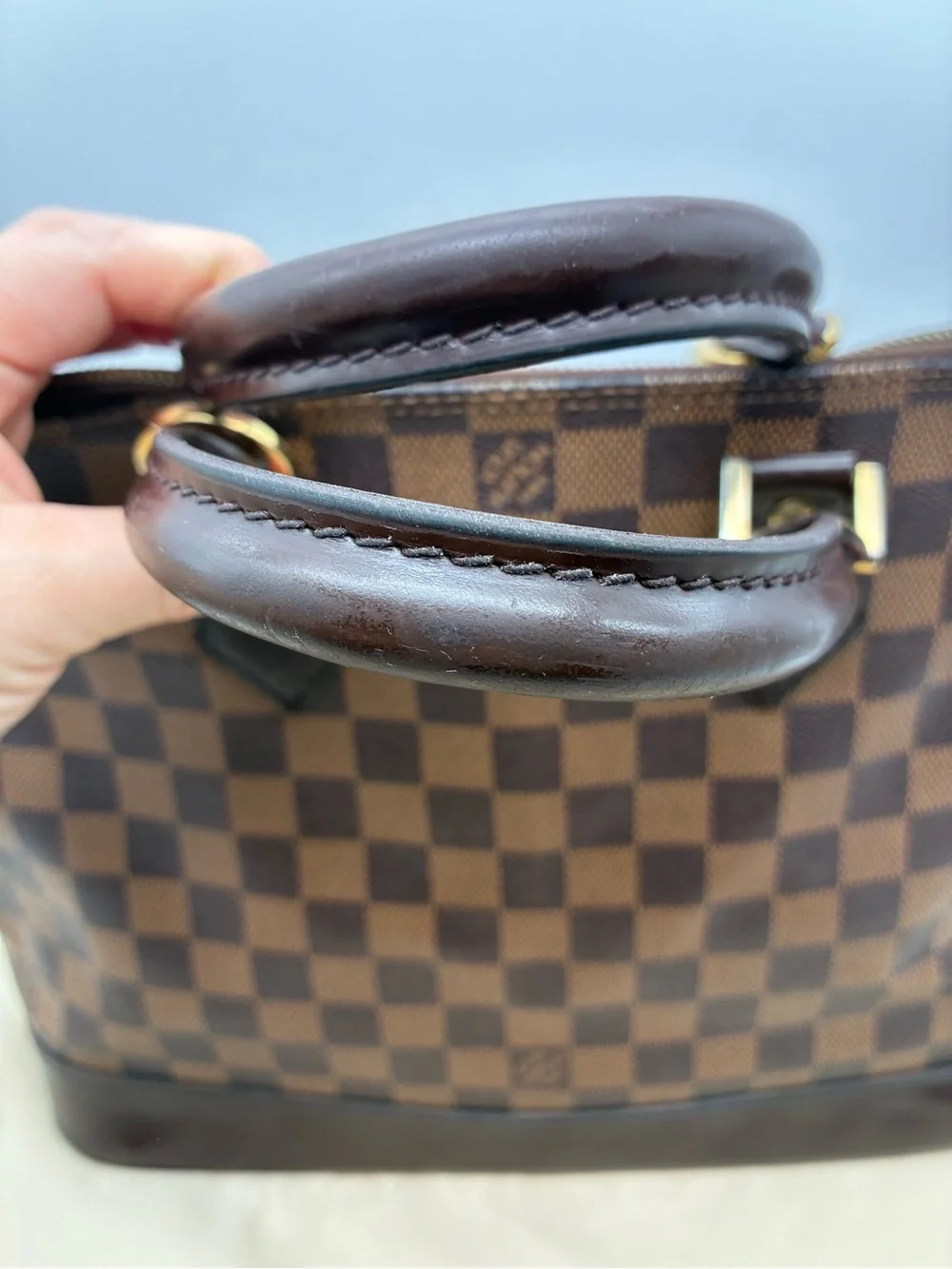 Louis Vuitton Damier Ebene Alma PM Hand bag with LV dustbag